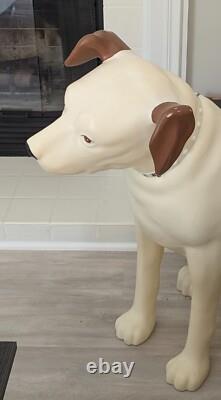Chien en plastique RCA Vintage Authentique 36 Nipper General Electric 3' x 2'2 c 1970
