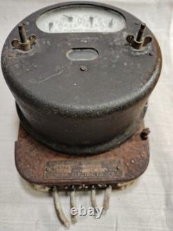 Compteur d'énergie électrique usagé ancien General Electric Co. USA