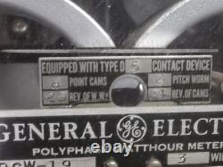 Compteur électrique polyphasé Watthour General Electric modèle DSW-19 vintage/antique