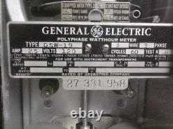 Compteur électrique polyphasé Watthour General Electric modèle DSW-19 vintage/antique