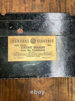 Disjoncteur général électrique vintage de General Electric. Réf. TJJ436400. Non testé.