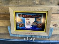 Écran publicitaire vintage General Electric pour réfrigérateurs GE