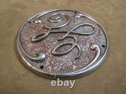 Émblem de plaque en laiton chromé Vintage Ge General Electric 5.5 Badge Logo