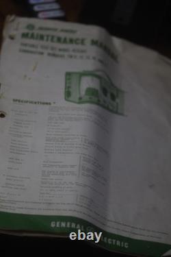 Ensemble de test de radio General Electric 4EX3A11 Vintage, Manuel, CÂBLES