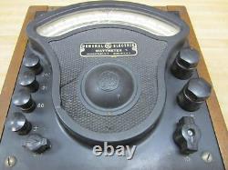 GE General Electric 3883854 ancien wattmètre sans couvercle avec face fissurée