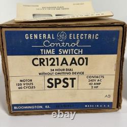 GE General Electric interrupteur horaire à cadran 24 heures CR121A avec boîte, vintage