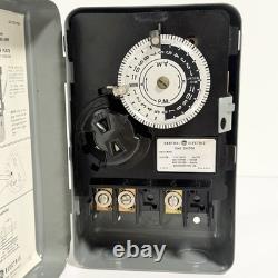 GE General Electric interrupteur horaire à cadran 24 heures CR121A avec boîte, vintage