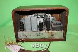 Ge 1937 Old Vintage Bois Cabinet Am General Electric Sw Tube Radio Modèle E52
