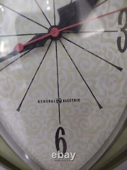 Ge Avocat Horloge Murale Retro General Electric MCM Vintage Article De Collection Rare