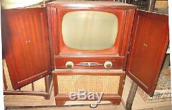 Ge General Electric Antique Vintage Film Prop Télévision Console Tv Tv631