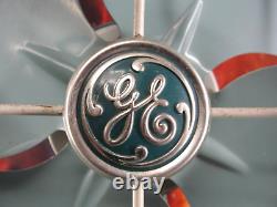 Ge General Electric Eventail Oscillant À 2 Vitesses F19s125 Rare Teal Blue Green Antique