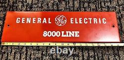 Général Electric GE (LIGNE 8000) Métal Vintage 19,25 X 5,75