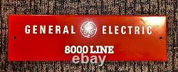 Général Electric GE (LIGNE 8000) Métal Vintage 19,25 X 5,75