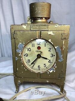 General Electric Ge Telechron Électrique Réfrigérateur Horloge Vintage, Travail! Lis