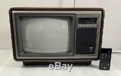 General Electric Vintage Television 13 Modèle 13ac2545w Avec Télécommande D'origine