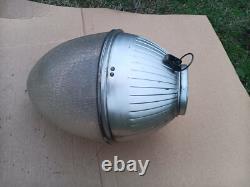 Globe d'éclairage de rue Vintage General Electric Forme 207 en bol profond Assemblage des années 1940