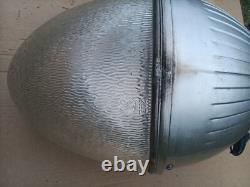 Globe d'éclairage de rue Vintage General Electric Forme 207 en bol profond Assemblage des années 1940