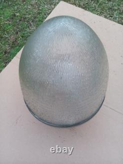 Globe d'éclairage de rue Vintage General Electric Forme 207 en bol profond Assemblage des années 1940