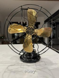 Grand ventilateur de bureau industriel GE General Electric antique en excellent état 13