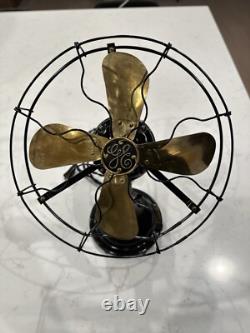 Grand ventilateur de bureau industriel GE General Electric antique en excellent état 13