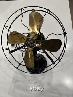 Grand ventilateur de bureau industriel GE General Electric antique en excellent état 13