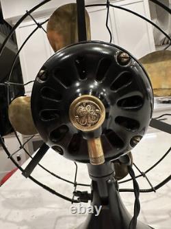 Grand ventilateur de bureau industriel GE General Electric antique en excellent état 13