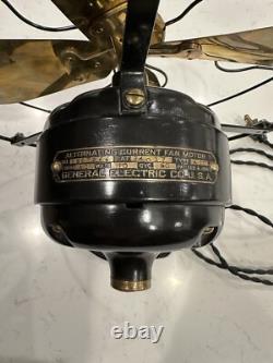 Grand ventilateur de bureau industriel GE General Electric antique en excellent état 13