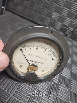 Guage Vintage Volt Meter 15 Volts General Electric Type A0 22 Us Navy Vbh11m
