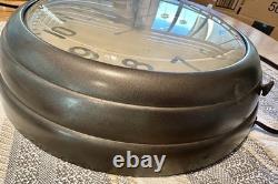 Horloge Électrique Murale Ronde Vintage General Electric Boîtier Métallique Bronze Modèle 1F408