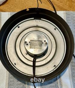 Horloge Électrique Murale Ronde Vintage General Electric Boîtier Métallique Bronze Modèle 1F408