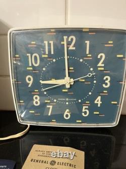 Horloge Jackstraw Rare de General Electric GE Fonctionne Avec Boîte Vintage