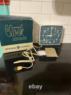 Horloge Jackstraw Rare de General Electric GE Fonctionne Avec Boîte Vintage