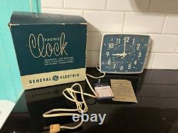 Horloge Jackstraw Rare de General Electric GE Fonctionne Avec Boîte Vintage