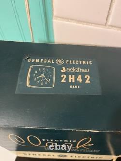 Horloge Jackstraw Rare de General Electric GE Fonctionne Avec Boîte Vintage
