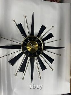 Horloge Mid-Century Vtg General Electric MCM Starburst Pièces uniquement