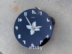 Horloge Mirage General Electric Art Déco VTG Noir Argent Verre Miroité 5F52