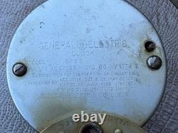 Horloge Mirage General Electric Art Déco VTG Noir Argent Verre Miroité 5F52