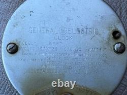 Horloge Mirage General Electric Art Déco VTG Noir Argent Verre Miroité 5F52