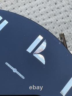 Horloge Mirage General Electric Art Déco VTG Noir Argent Verre Miroité 5F52