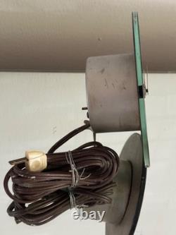 Horloge Mirage General Electric Art Déco VTG Noir Argent Verre Miroité 5F52