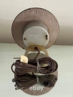 Horloge Mirage General Electric Art Déco VTG Noir Argent Verre Miroité 5F52