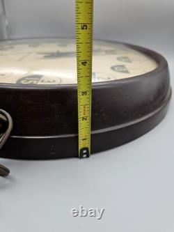 Horloge Murale Industrielle Vintage GE General Electric Heure Militaire, 12/24 HR. RARE