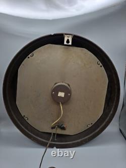 Horloge Murale Industrielle Vintage GE General Electric Heure Militaire, 12/24 HR. RARE