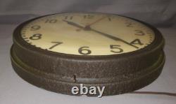 Horloge Murale Scolaire Vintage Fonctionnelle General Electric 17,5 Verre