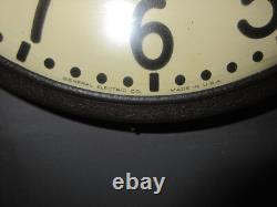 Horloge Murale Scolaire Vintage Fonctionnelle General Electric 17,5 Verre