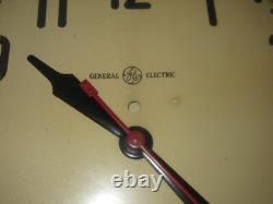 Horloge Murale Scolaire Vintage Fonctionnelle General Electric 17,5 Verre