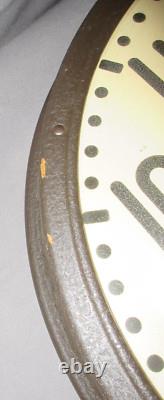 Horloge Murale Scolaire Vintage Fonctionnelle General Electric 17,5 Verre