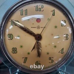 Horloge Rapture bleue General Electric de style Art Déco des années 1940, modèle #3H160