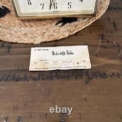 Horloge VTG GE General Electric Telechron 7H237 GRAPH BROWN dans la boîte RARE