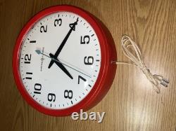 Horloge Vintage Générale Électrique Fonctionnelle Modèle 2012 14 École Industrielle
